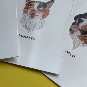 Personalised Mini Pet Portrait Illustration Print, 4 of 7