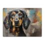 Dachshund Drip Textured Glass Chopping Boards, thumbnail 7 of 7