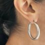 4cm Silver Hoops, thumbnail 1 of 6