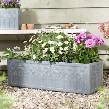 Chartres Grey Gothic Arch Planter, 4 of 6