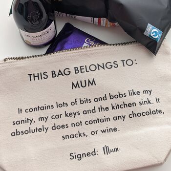 'This Bag Belongs To Mum' Canvas Pouch, 4 of 4