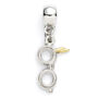 Harry Potter Lightning Bolt With Glasses Slider Charm Silver, thumbnail 1 of 2