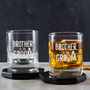 Engraved Brother Of The Groom Wedding Party Whiskey Tumbler, thumbnail 2 of 4