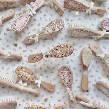 Personalised Hand Painted Baby Brush Keepsake Gift, 9 of 12