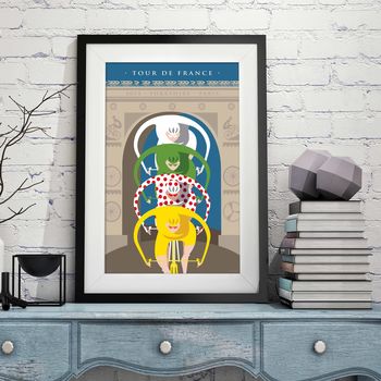 Contemporary Cycling Tour De France Triomphe Print, 4 of 5