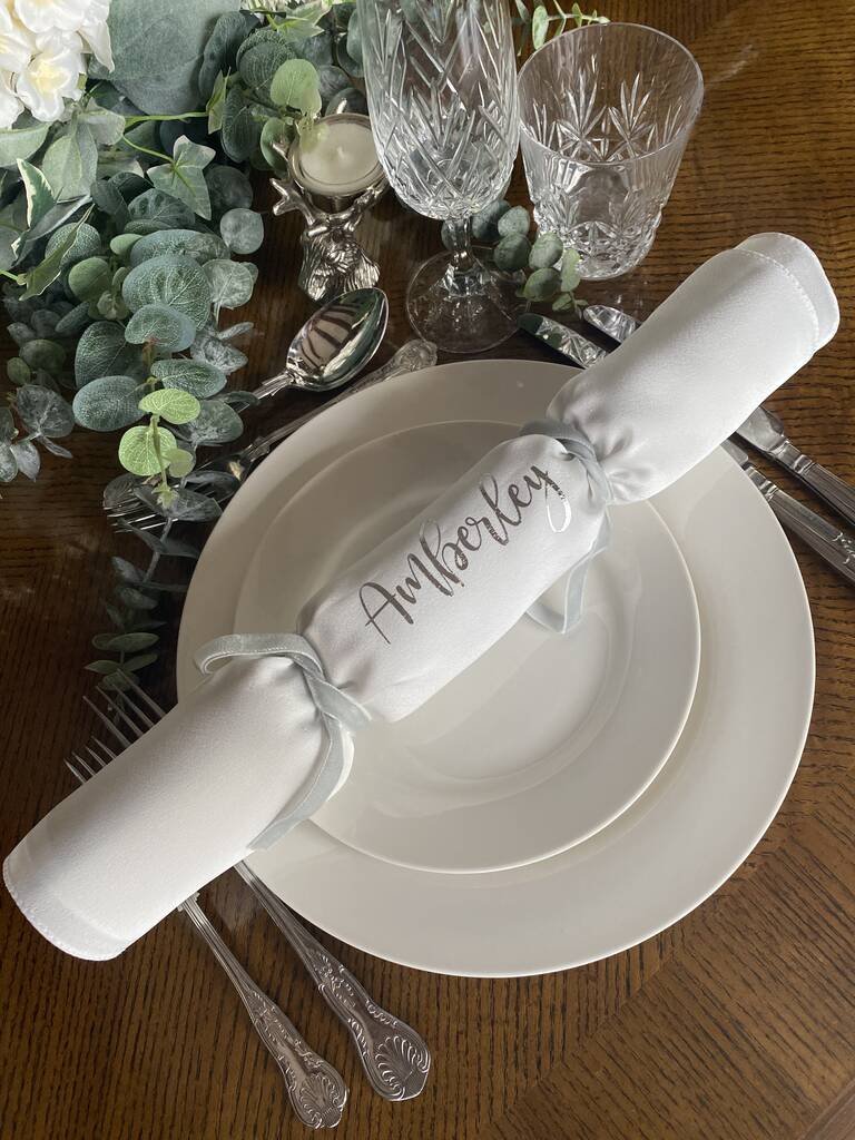 Personalised Reusable White Christmas Crackers, 1 of 10