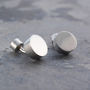 Polished Round Tablet Gold Plated Silver Cufflinks, thumbnail 2 of 6