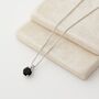 Black Swarovski Crystal Single Stone Pendant Necklace, thumbnail 1 of 8