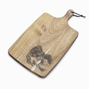 Personalised Great Swiss Mountain Dog Engraved Acacia Serving Board, 7 of 10