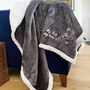 Personalised Embroidered Photo Charcoal Sherpa Blanket, thumbnail 3 of 8