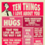 Ten Things I Love About You, Personalised Print For Him, thumbnail 6 of 10