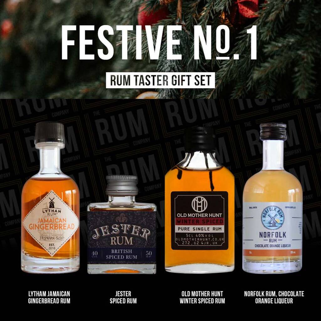 Festive Rum Taster Set Gift Box One, 1 of 3
