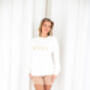 Embroidered Wifey Jumper With Optional Personalisation, thumbnail 5 of 9