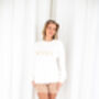 Embroidered Wifey Sweatshirt Jumper With Optional Personalisation, thumbnail 5 of 9