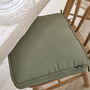 Set Of Two Olive Green Seat Cushions With Ties, thumbnail 3 of 5