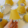 Mustard, Olive And Teal Pom Pom Fairy Lights, thumbnail 7 of 12
