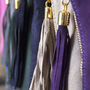 Personalised Soft Slouchy Suede Tassel Clutch Bag, thumbnail 2 of 11