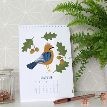 2024 Illustrated Birds Desk Calendar, 2 of 4