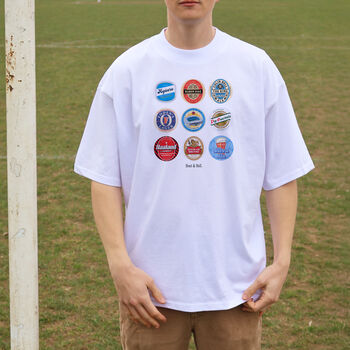 Man City Beer Mats Oversized T Shirt, 4 of 10