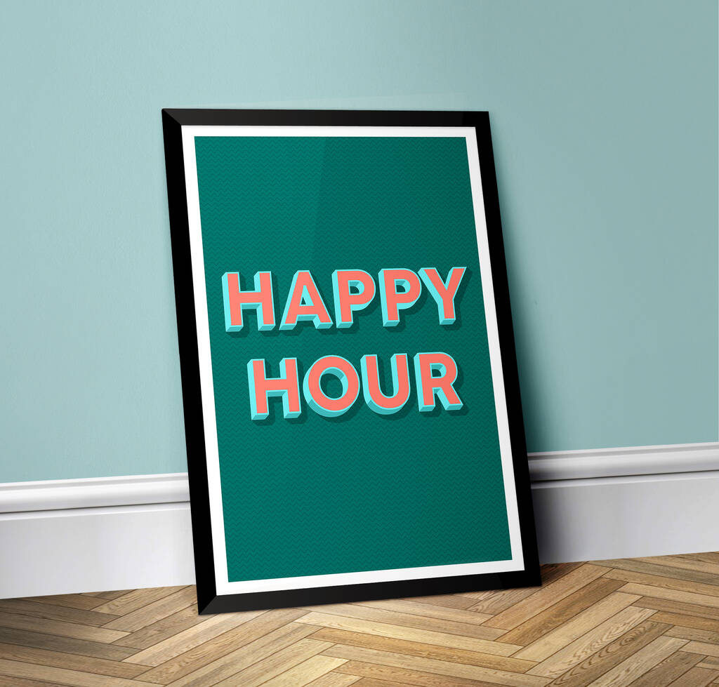 Happy Hour, Portrait, Bright, Vibrant, Poster Print, 1 of 5