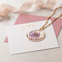 Purple Pressed Flower Necklace, thumbnail 3 of 6