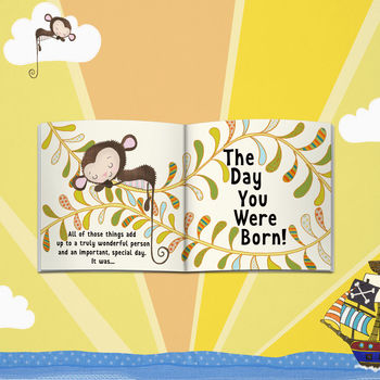 'The Day You Were Born' Personalised New Baby Book, 9 of 12