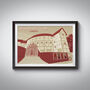 Shakespeare's Globe London Travel Poster Art Print, thumbnail 1 of 6