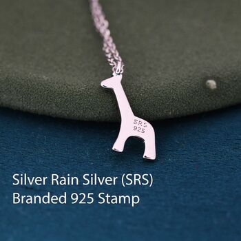 Sterling Silver Tiny Giraffe Necklace, 7 of 12