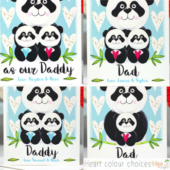 Personalised Panda Daddy Valentine's Card, 5 of 9