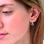 Sterling Silver Soft Twist Circle Huggie Earrings, thumbnail 2 of 7