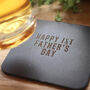 Personalised Best Dad Leather Coaster Set, thumbnail 7 of 9