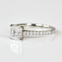 Lab Grown Asscher Cut Diamond Engagement Ring, thumbnail 2 of 6