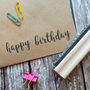 Happy Birthday Script Font Rubber Stamp, thumbnail 1 of 2