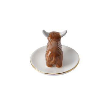Bramble Farm Highland Cow Ring Dish In Gift Box | Home Decor | Jewellery Holder, 4 of 4