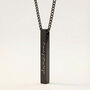 Morse Code Necklace Personalised Four Sided Bar Pendant, thumbnail 6 of 10