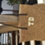 Personalised Dark Straw Tote Beach Bag, thumbnail 1 of 2