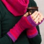 Soft Handmade Fair Isle Knitted Wrist Warmers, thumbnail 6 of 8