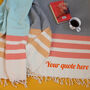 Personalised Cotton Throw, Beach And Bath Towel, thumbnail 7 of 12