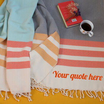 Personalised Cotton Throw, Beach And Bath Towel, 7 of 12