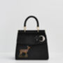 Deer And Moon Embroidered Black Velvet Tote, thumbnail 2 of 7