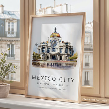 City Travel Print Of Mexico City, 4 of 7