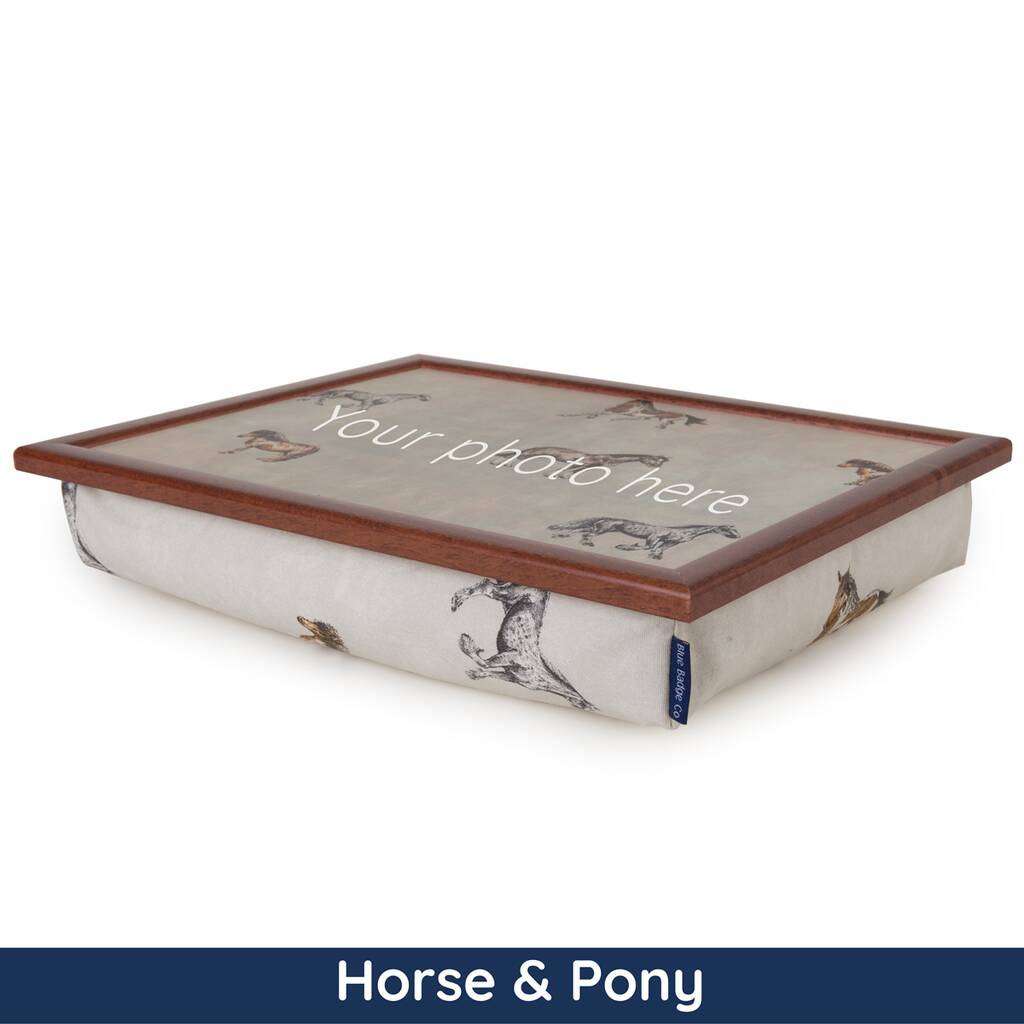 Personalised Bean Bag Cushion Animal Fabric Lap Tray By Blue Badge Co