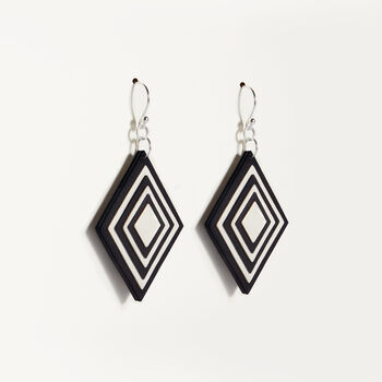 Matching Earrings And Necklace Stripey Diamond Set, 6 of 12