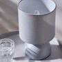 Ossian Grey Ceramic Dome Table Lamp, thumbnail 4 of 7