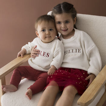 Personalised Children's Name Knitted Jumper, 5 of 6