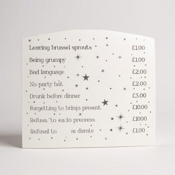 Personalised Christmas Fines Box For Family Or Work, 8 of 10