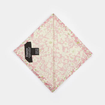 Mens Soft Pink Floral Pocket Square, 12 of 12