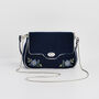 Rose Embroidered Blue Clutch, thumbnail 4 of 9