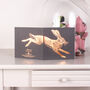'Crazy Horse' Metallic Foiled Greeting Card Hand Made, thumbnail 4 of 6