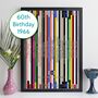 Personalised 60th Birthday Print Music Gift Year 1966, thumbnail 8 of 8